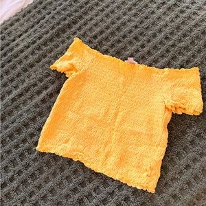 SO Sunny Yellow Smocked Top